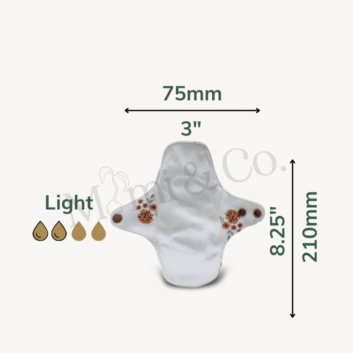 Reusable Mimi® Menstrual Pad Bundle | Light - Mimi & Co