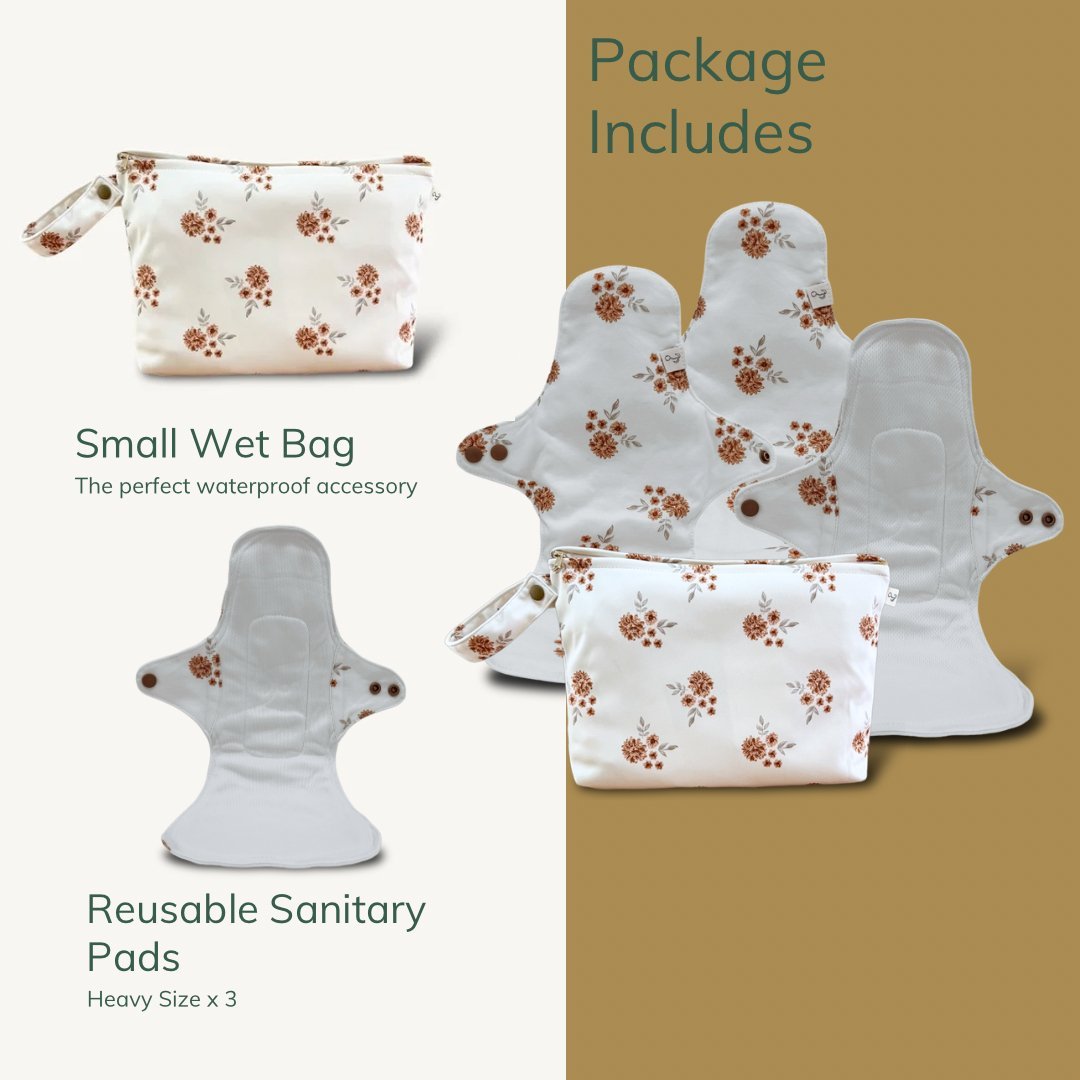 Reusable Period Pad Bundle | Heavy - Mimi & Co