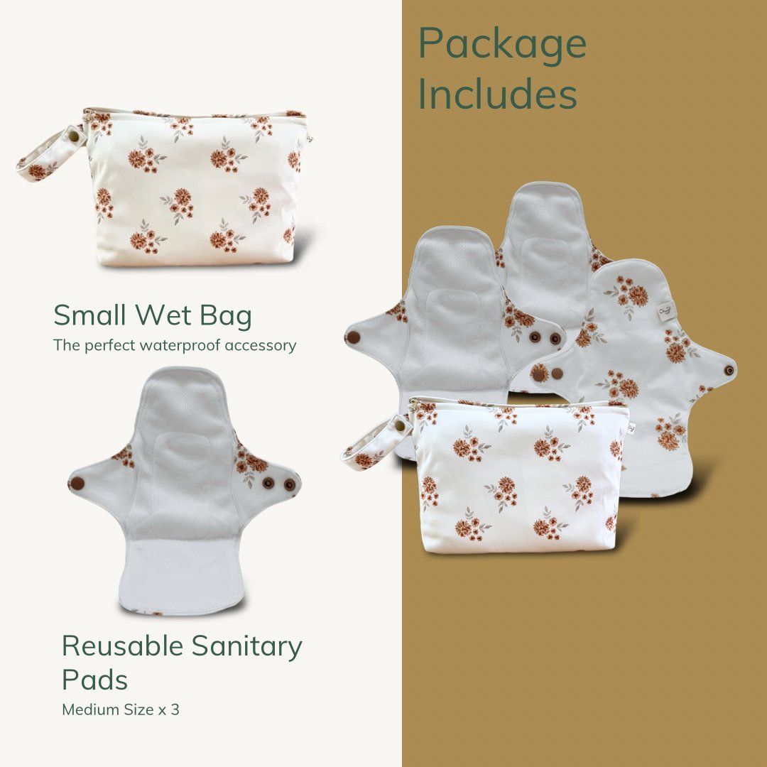 Reusable Period Pad Bundle | Medium - Mimi & Co