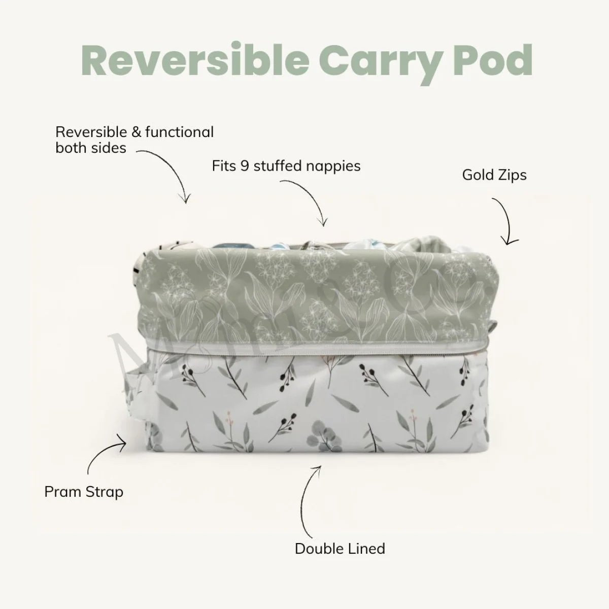Reversible Nappy Pod | Bonnie - Mimi & Co