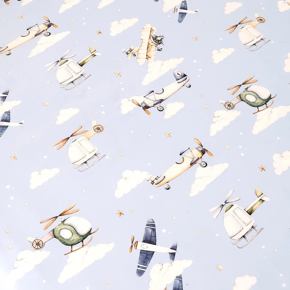 Taking Flight Organic Cotton Fitted Sheet - Single Bed - Mimi & Co