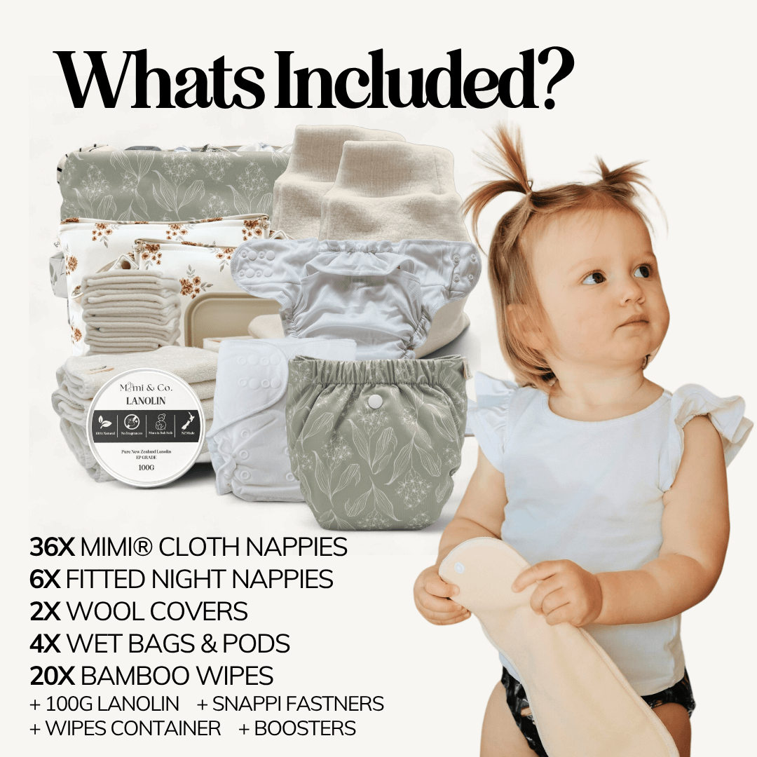 The Ultimate Full Time Stash (Bamboo Terry) [Fitted Night Nappies] - Mimi & Co