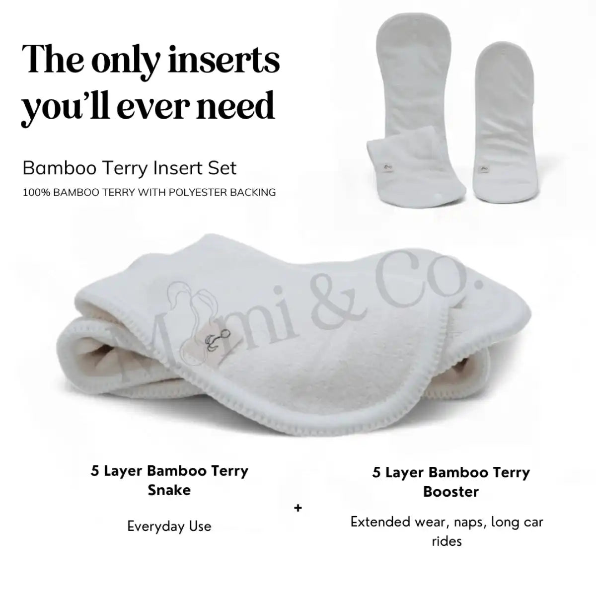 The Ultimate Full Time Stash (Bamboo Terry) [Preflat Night Nappies] - Mimi & Co