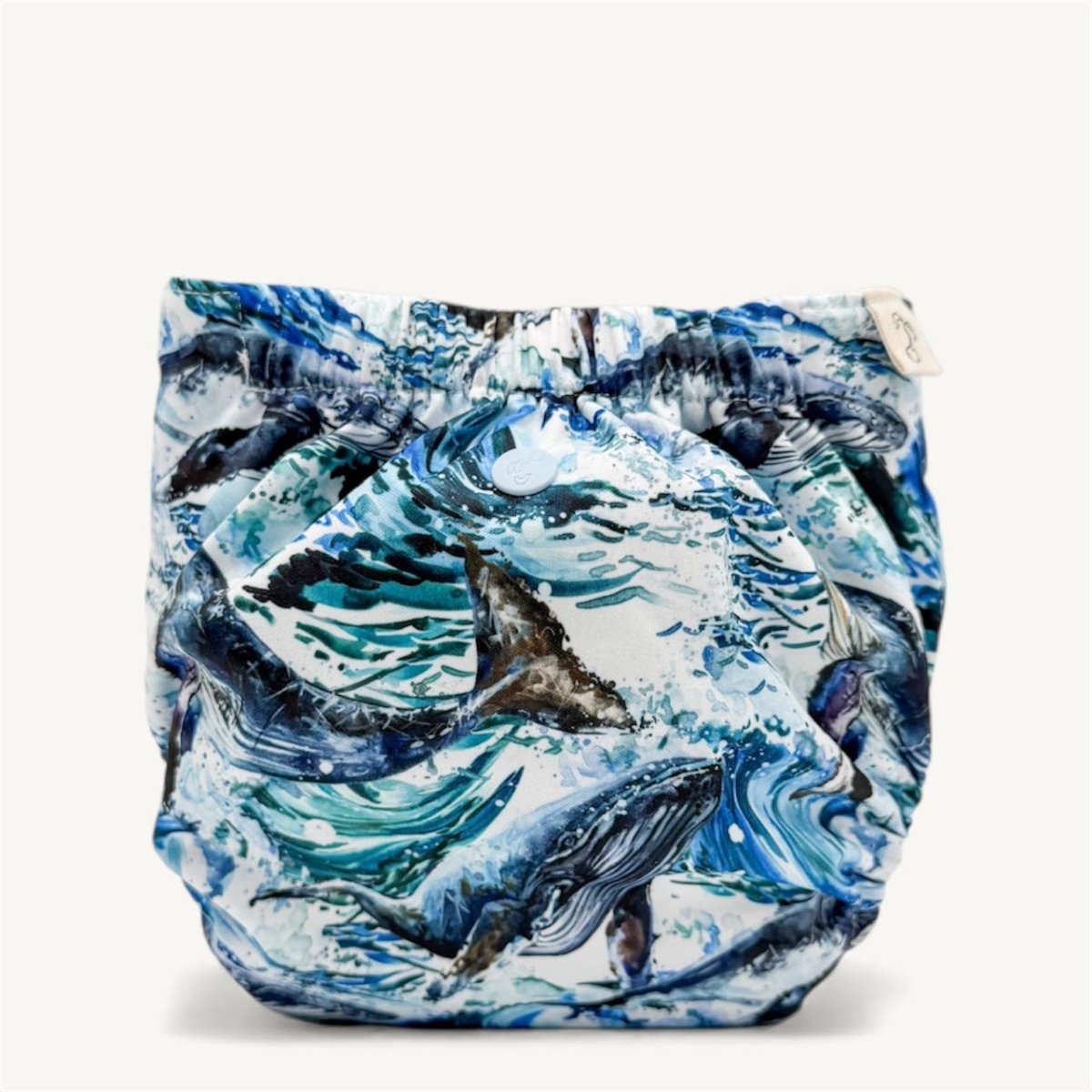 Whale Around 2.0 Modern Cloth Nappy - Mimi & Co